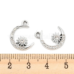 UV Plating Alloy Rhinestone Pendants&nbsp;PALLOY-D026-08P