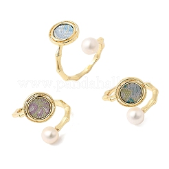 Brass Cuff Open Rings&nbsp;AJEW-H158-06G
