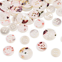 45Pcs 3 Style 4-Holes Shell Buttons&nbsp;BUTT-TA0001-27