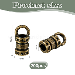 200Pcs Tibetan Style Zinc Alloy Cord End&nbsp;FIND-PH0028-31AB