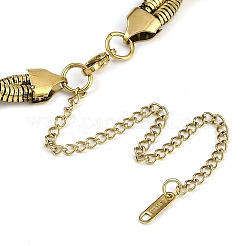 304 Stainless Steel Double Layer Round Snake Chain Necklaces&nbsp;NJEW-K387-01G