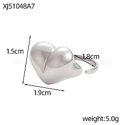 Heart 304 Stainless Steel Rings for Women&nbsp;STAS-OY017-69P