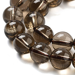 Natural Smoky Quartz Round Beads Strands&nbsp;G-E329-10mm-38