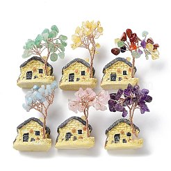 Resin & Natural Mixed Stone Model Ornament&nbsp;DJEW-Z001-01