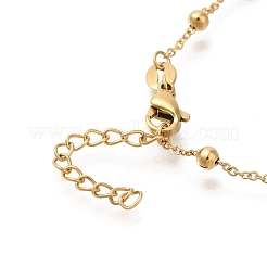 304 Stainless Steel with Cubic Zirconia Link Bracelets&nbsp;STAS-Z103-02G-01