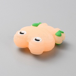 Frog Luminous Food Grade Eco-Friendly Silicone Beads&nbsp;SIL-WH0003-12G