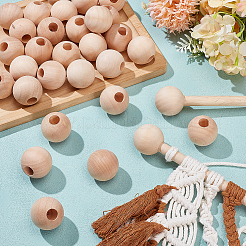 30Pcs Wood Beads&nbsp;WOOD-OC0004-40B