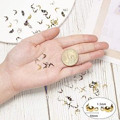 真鍮エンドボールチープは、カバーを結び目  ニッケルフリー  ミックスカラー  12.5x10.5x0.1cm  450~480個/箱&nbsp;KK-PH0036-02