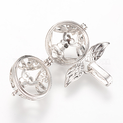 Rack Plating Brass Cage Pendants&nbsp;LS-KK-S309-01P