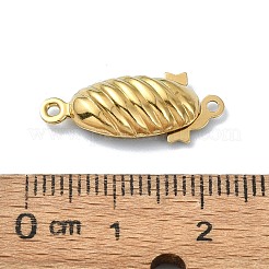 イオンプレーティング(IP) 304 ステンレススチールボックス留め金  18KGP本金メッキ  21x9mm  穴：1.2mm&nbsp;STAS-Q318-02G