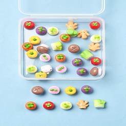 36Pcs 9 Styles Resin Vegetable Figurines Ornament&nbsp;DJEW-FS0001-02