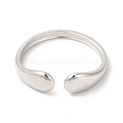 Non-Tarnish 201 Stainless Steel Open Cuff Ring&nbsp;RJEW-E063-44P
