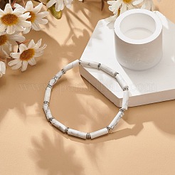 5 個 5 スタイル天然混合宝石コラム ビーズ ストレッチ ブレスレット セット女性  内径：2-1/4インチ（5.6~5.8cm）  1個/スタイル&nbsp;BJEW-JB08989