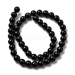 天然石オブシディアンビーズ連売り  ラウンド  ラウンド  8mm  穴：1.5mm  約48個/連  15.16mインチ(38.5cm)&nbsp;LS-G-L632-A01-8mm