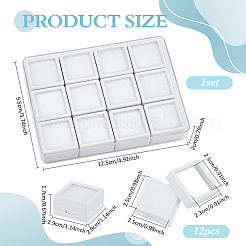 Rectangle Plastic Organizer Lid Boxes&nbsp;CON-WH0085-135A