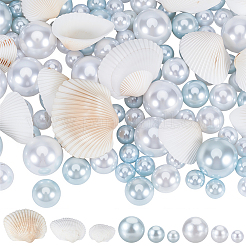 140Pcs 3 Styles ABS Plastic Imitation Pearl Round Beads&nbsp;KY-SP0001-64