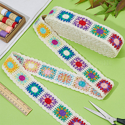 10 Yards Ethnic Style Polyester Ribbon&nbsp;OCOR-WH0101-210A