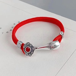 Auspicious Clouds Brass Cotton Cord 2-Strand Anklets&nbsp;FS-WG70E40-02