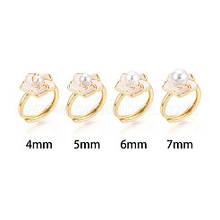 Flower Brass Shell Adjustable Rings Setting&nbsp;KK-T079-38G