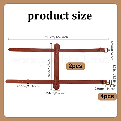 2Bags Imitation Leather with Alloy Yoga Mat Strap&nbsp;AJEW-GA0010-58