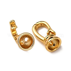 Brass Fold Over Clasps&nbsp;KK-Z121-25G