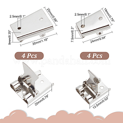 8Pcs 2 Styles Iron Bolo Tie Slider Clasp&nbsp;IFIN-PH0002-08