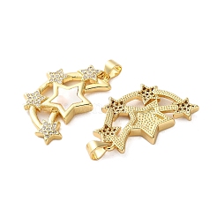 Brass Micro Pave Cubic Zirconia Pendants&nbsp;KK-U070-20G