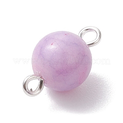 Opaque Crackle Glass Connector Charms&nbsp;PALLOY-JF02852