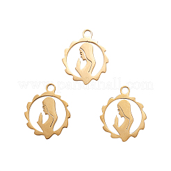 304 Stainless Steel Pendants&nbsp;STAS-CJC0001-01G