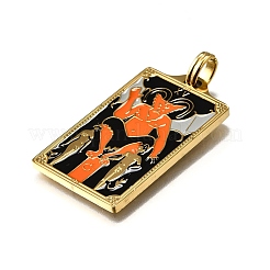 Tarot 304 Stainless Steel Enamel Pendants&nbsp;STAS-M119-07G-G