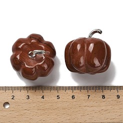 天然の赤ジャスパーピーマンの置物  ホームデスクトップ装飾用  合金パーツ  29x30mm&nbsp;G-Q190-02P-07