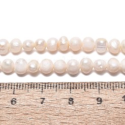 天然養殖淡水パールビーズ連売り  ポテト  貝殻色  3.5~5.5x2~7mm  穴：0.6mm  約77~81個/連  13.19~13.58インチ（33.5~34.5cm）&nbsp;PEAR-N013-04E-01