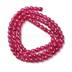 Lab Grown Red Corundum Beads Strands&nbsp;G-Z123-A01-4mm