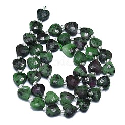 Natural Ruby in Zoisite Beads Strands&nbsp;G-K245-P01-02
