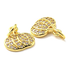Rack Plating Brass Micro Pave Clear Cubic Zirconia Charms&nbsp;KK-D036-20G