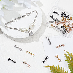 32Pcs 4 Colors 304 Stainless Steel Double Lobster Claw Clasps&nbsp;STAS-CP0001-03