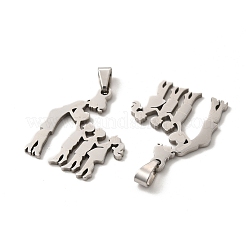 Non-Tarnish Mother's Day/Teachers' Day 201 Stainless Steel Pendants&nbsp;STAS-K251-026P