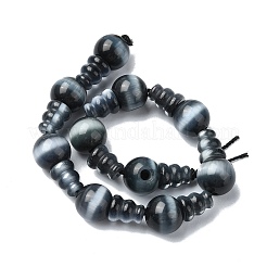 Cat Eye 3-Hole Guru Bead Strands&nbsp;G-K149-52A