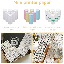 4 Sets 3 Styles Direct Thermal Paper Roll&nbsp;DIY-CP0010-90