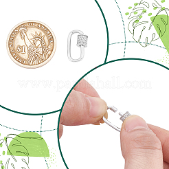 1Pc S925 Sterling Silver Screw Carabiner Lock Charms&nbsp;STER-NB0001-23P