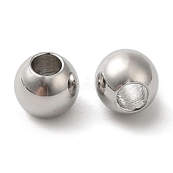 真鍮ビーズ  カドミウムフリー＆ニッケルフリー＆鉛フリー  ラウンド  プラチナ  3mm  穴：1.2mm&nbsp;KK-Z062-01P-03