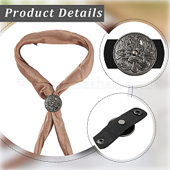 6Pcs Alloy with Imitation Leather Scarf Clips&nbsp;AJEW-CL0004-82C