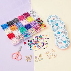 DIY Polymer Clay Beads Jewelry Set Making Kit&nbsp;DIY-YW0004-47