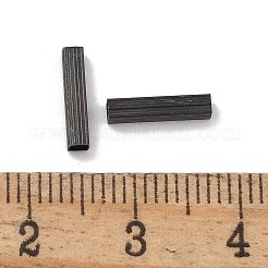 真鍮製チューブビーズ  カドミウムフリー＆鉛フリー  キューブ  ガンメタ色  10x2mm  穴：1.6mm&nbsp;KK-B120-06B