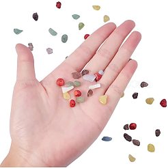 Natural Lemon Jade & Aquamarine &  Green Aventurine & White Shell & Natural Red Jasper Chip Beads&nbsp;G-PH0033-02