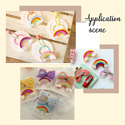 10Pcs 5 Colors Handwork Felt Needle Felting Rainbow Ornaments&nbsp;AJEW-BC0001-98
