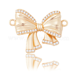 8Pcs Brass Micro Pave Clear Cubic Zirconia Connector Charms&nbsp;KK-BBC0018-59