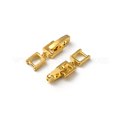 真鍮製折りたたみ式クラスプ  ブレスレット  ネックレスジュエリーエクステンダー  18KGP本金メッキ  29mm  リンク：8x5.5x2mm  クラスプ：10x2x4mm&nbsp;LS-KK-WH0046-51G