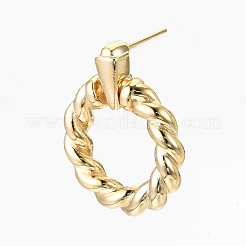 Brass Dangle Stud Earring&nbsp;KK-R117-030-NF