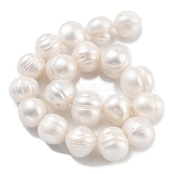 天然養殖淡水パールビーズ連売り  ポテト  古いレース  10~11mm  穴：0.6mm  約18~19個/連  6.89~7.09インチ（17.5~18cm）&nbsp;PEAR-C003-20A
